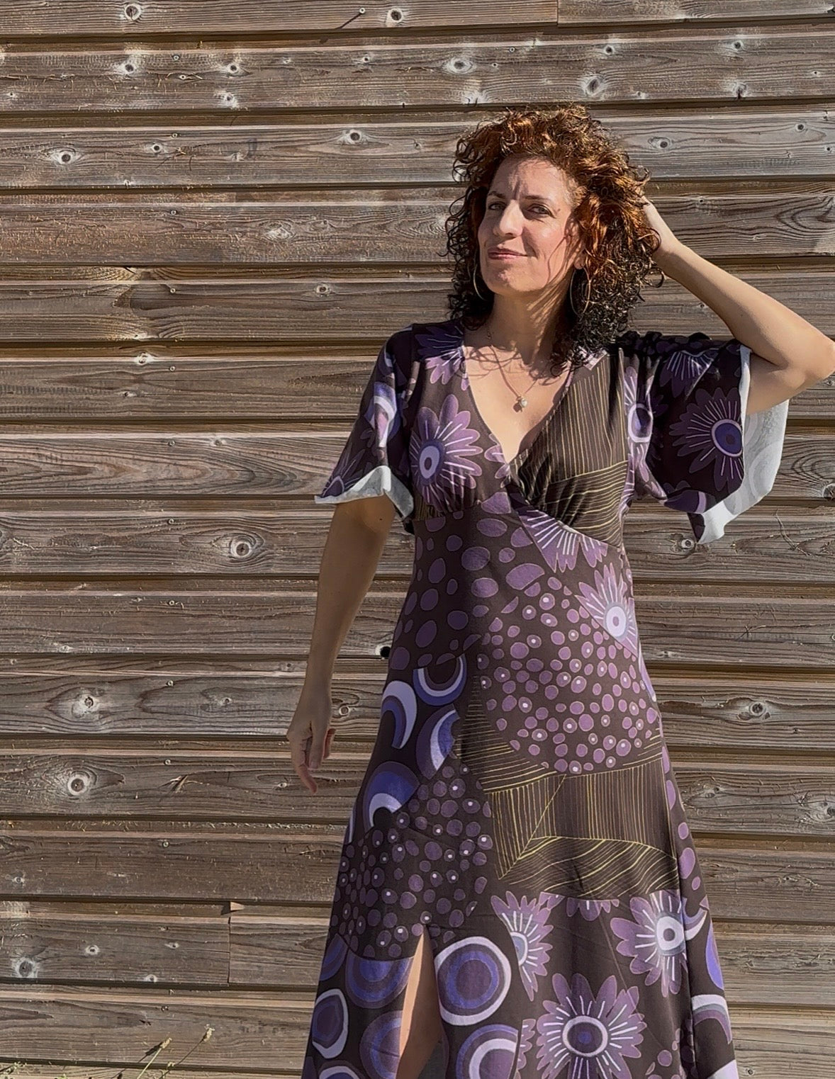 Robe Billie – Jersey violet – Pièce unique